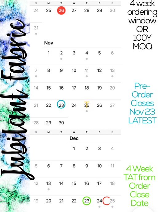 November Pre-order: Last Pre-order of the year!