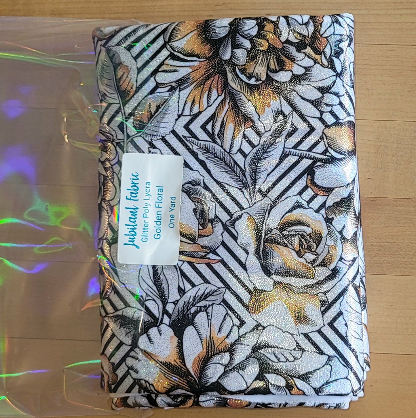 IN STOCK: Glitter Poly Lycra Fabric
