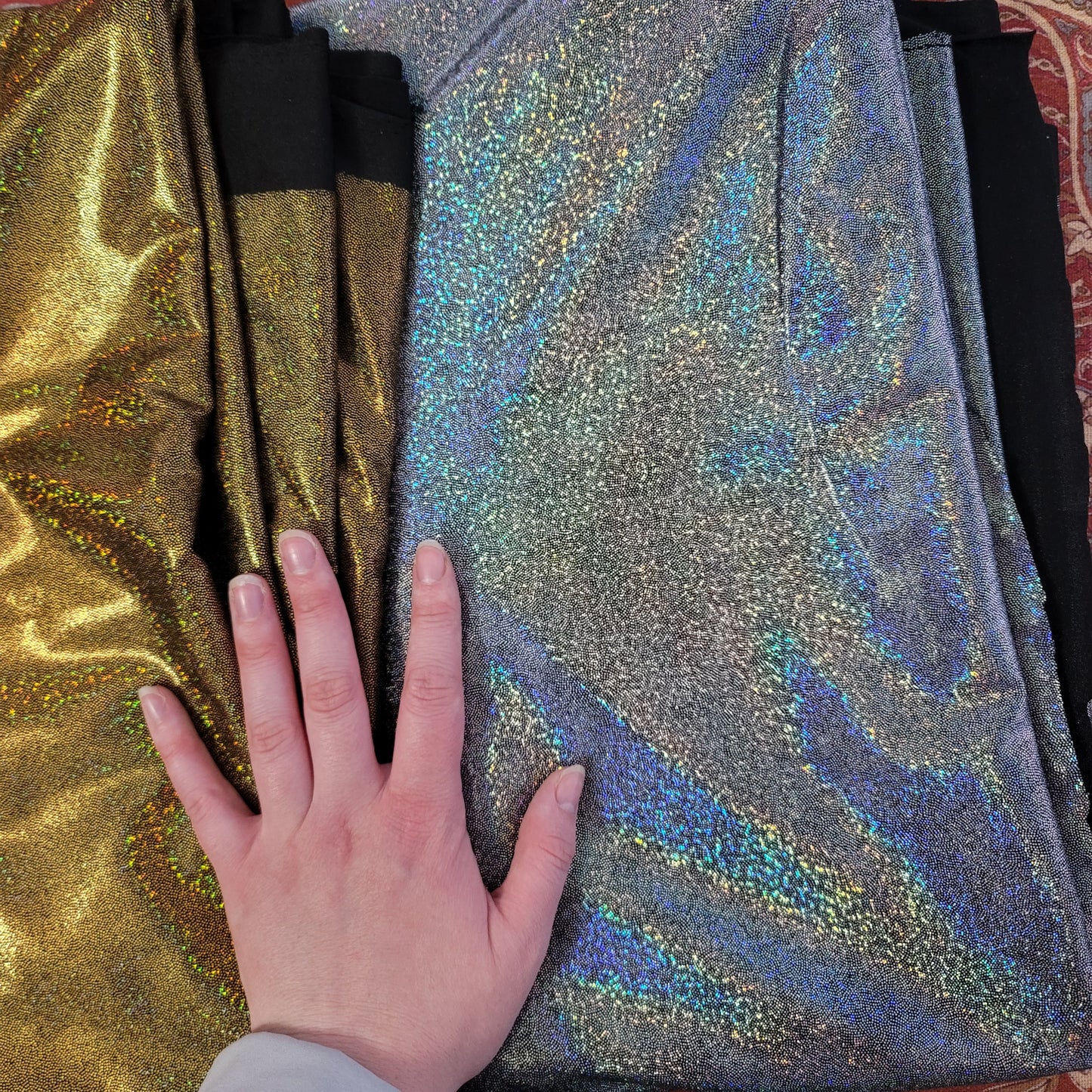 IN STOCK: Glitter Poly Lycra Fabric