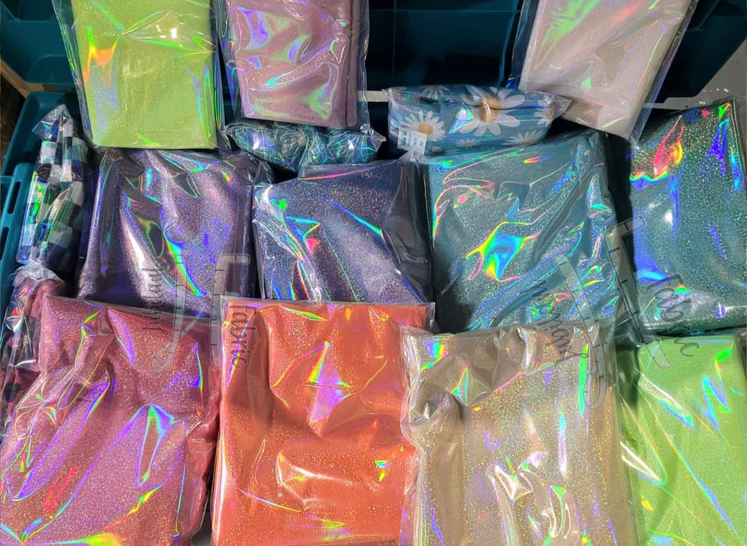 IN STOCK: Glitter Poly Lycra Fabric