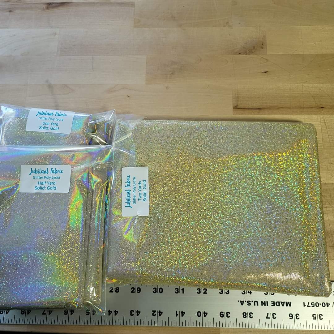 IN STOCK: Glitter Poly Lycra Fabric