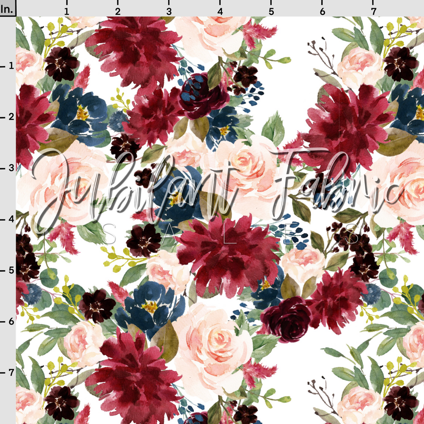 Burgundy & Navy Floral