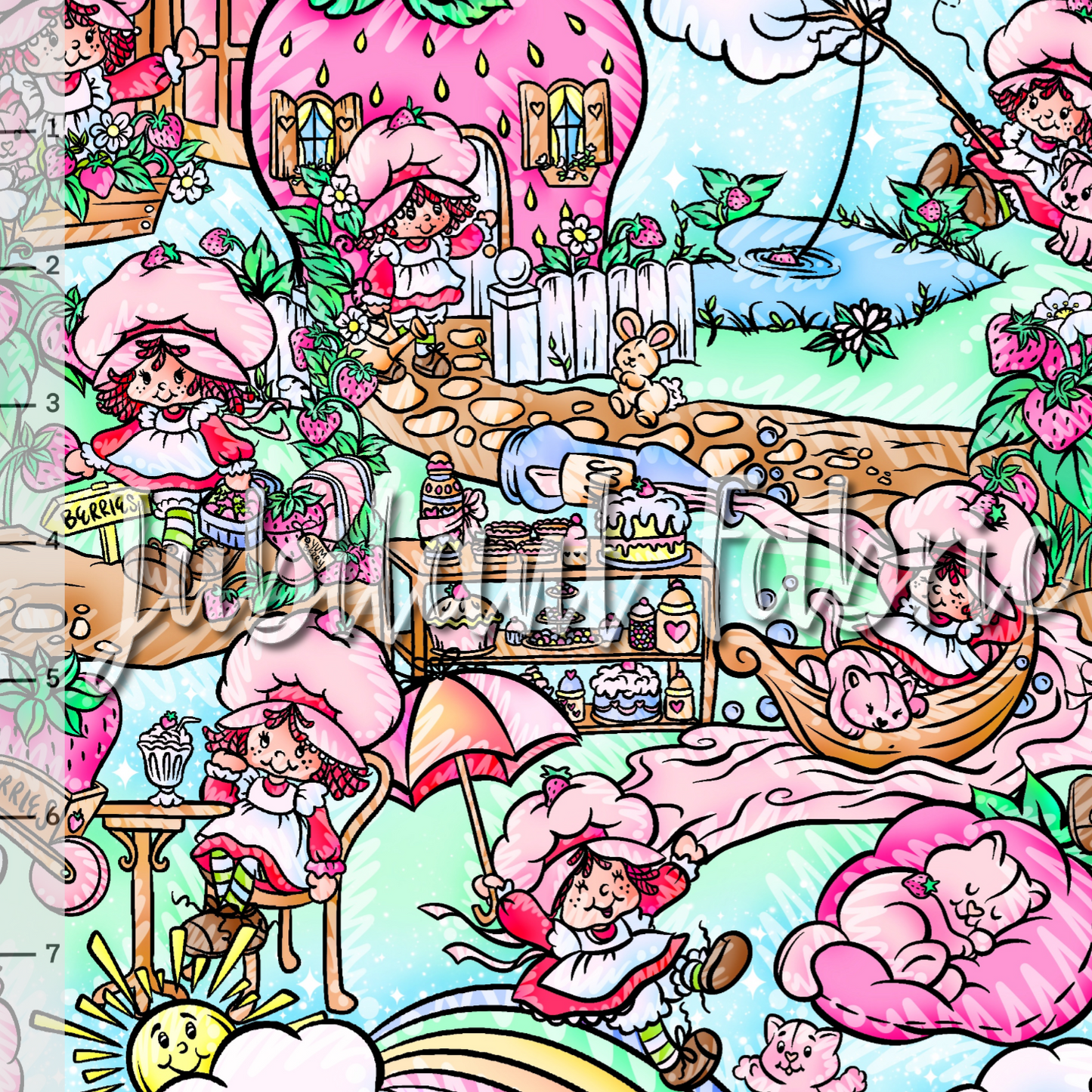 GreySkies: Care bear, strawberry shortcake, Rainbow Brite