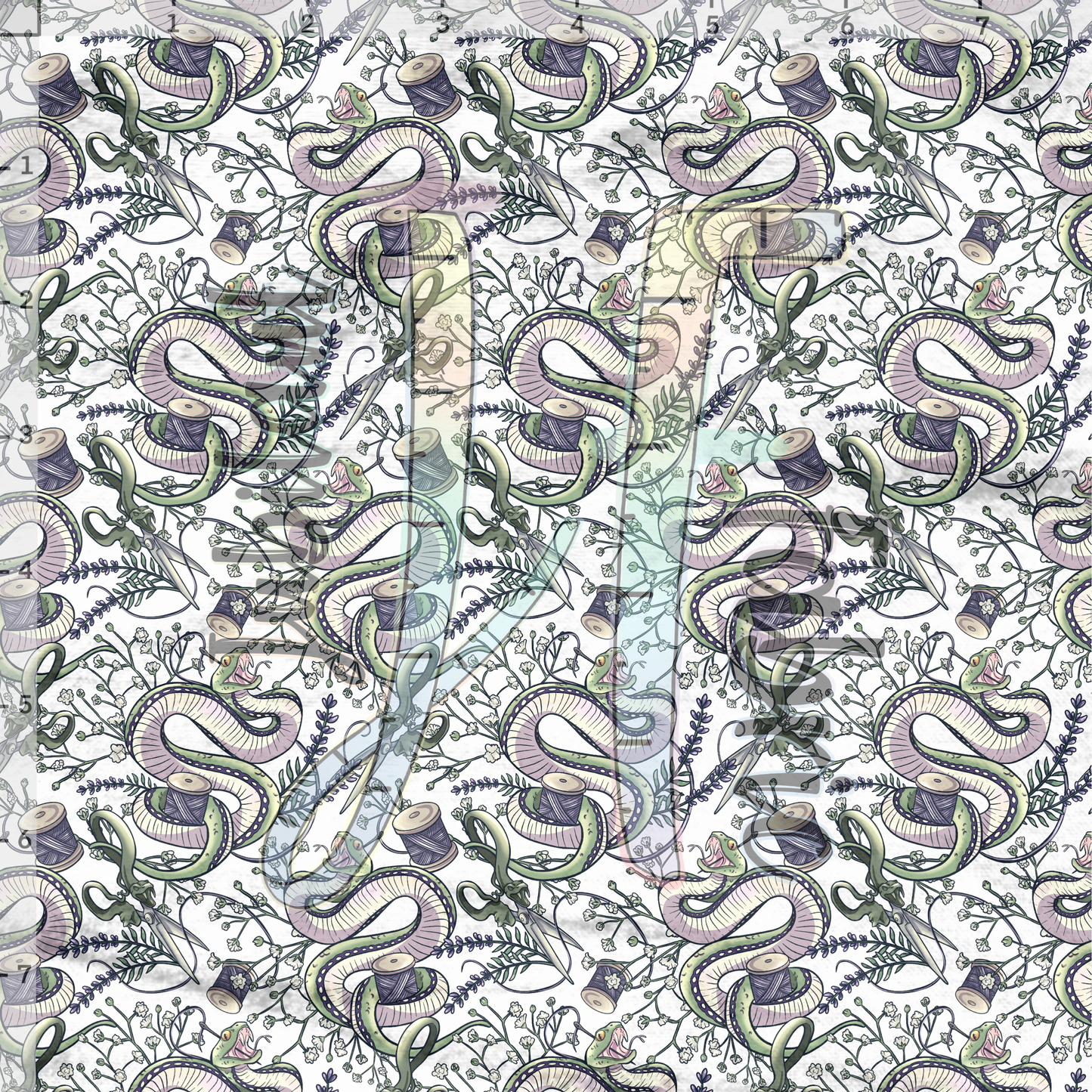 Snake Sewing (white/clear)