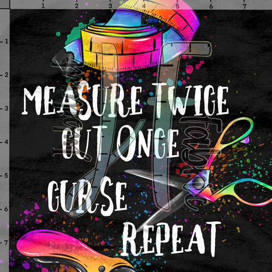 Measure Twice Curse Panel [neon sewing]