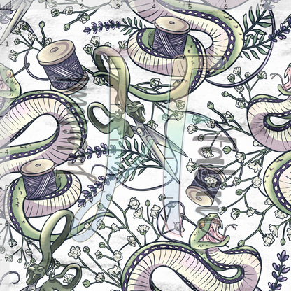 Snake Sewing (white/clear)