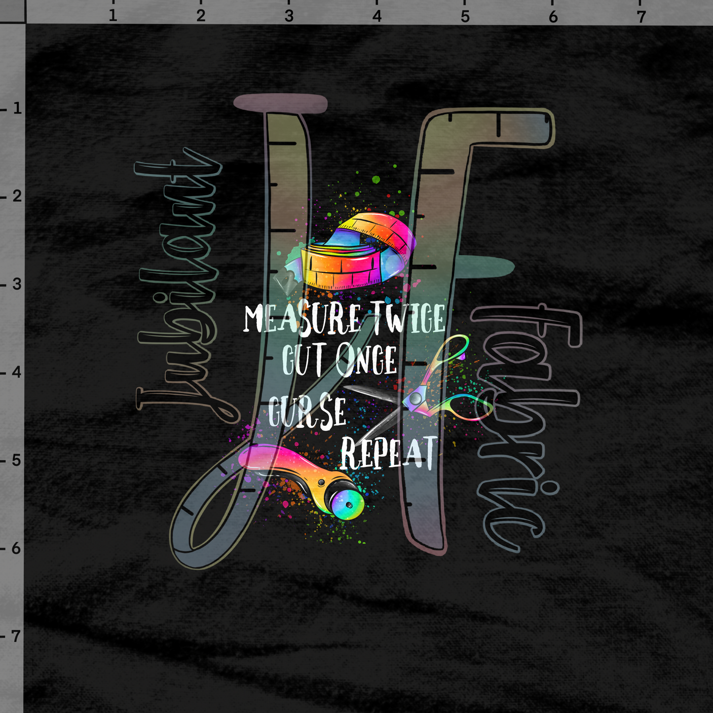 Measure Twice Curse Panel [neon sewing]