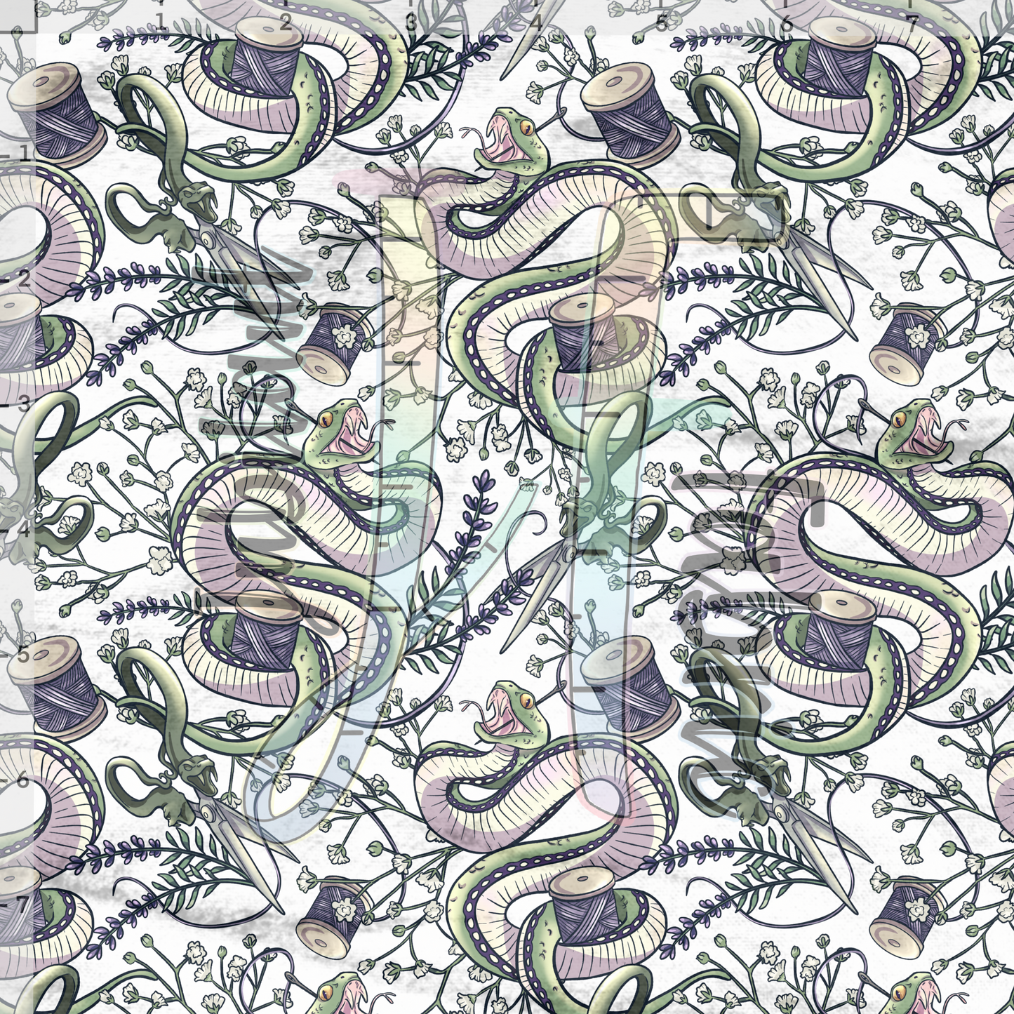 Snake Sewing (white/clear)