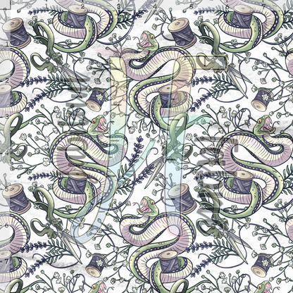 Snake Sewing (white/clear)