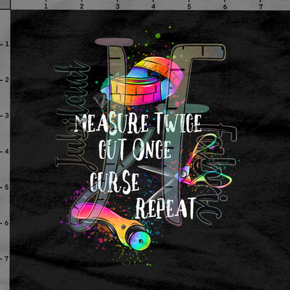 Measure Twice Curse Panel [neon sewing]