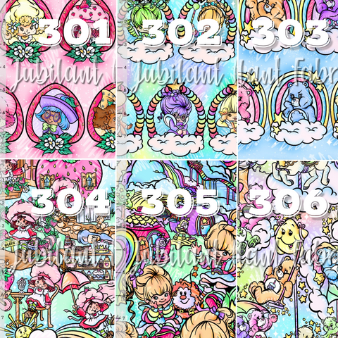 GreySkies: Care bear, strawberry shortcake, Rainbow Brite