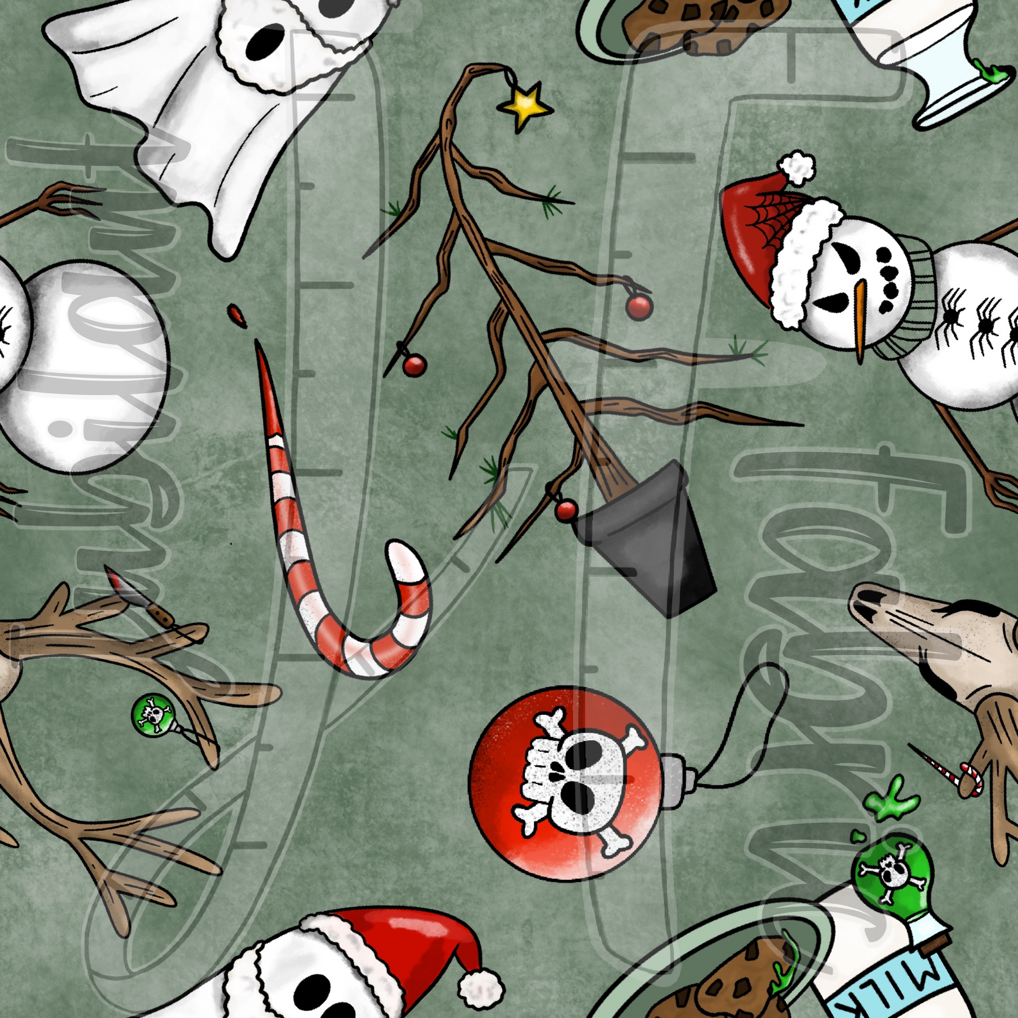 Spooky Christmas Green
