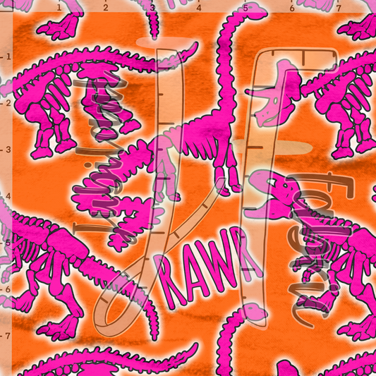 Orange + Pink Dino