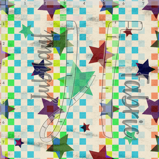 Tan Checkered Stars